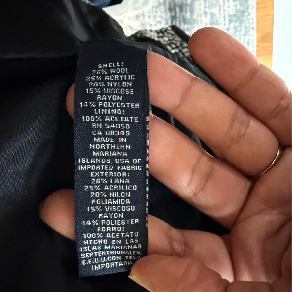 Jones New York Signature Black and White Tweed Jacket Size 12 - Picture 5 of 11
